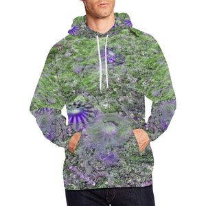 Jellyfish Blooms Purple All Over Print Hoodie for Men/Large Size (USA Size) (Model H13)