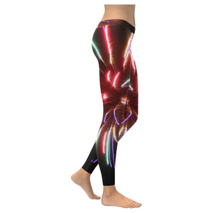 Fireworks Burst Low Rise Leggings (Invisible Stitch) (Model L05)