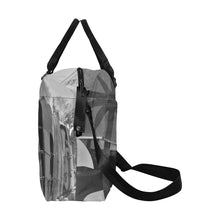 Load image into Gallery viewer, Surfboards Black and White Large Capacity Duffle Bag (Model 1715)