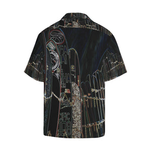 Surfboards Glowing Panel Hawaiian Shirt (Model T58)