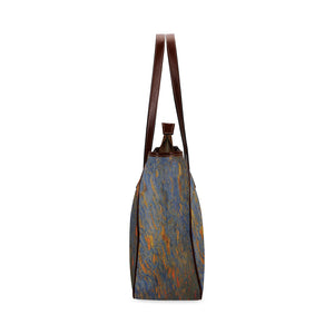 Marbled Abstract Orange Classic Tote Bag (Model 1644)