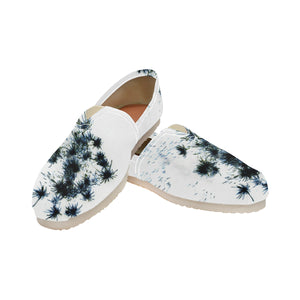 Fireworks Flowers Negative Unisex Classic Canvas Slip-On (Model 1206)