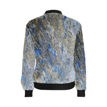 Load image into Gallery viewer, Marbled Abstract Negative All Over Print Bomber Jacket for Women (Model H36)