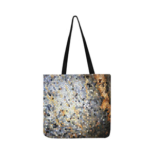 Marbled Abstract Mosaic Reusable Shopping Bag Model 1660 (Two sides)