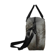 Load image into Gallery viewer, Spooky Tree Black and White Large Capacity Duffle Bag (Model 1715)