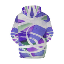 Load image into Gallery viewer, Abstract Circles Purple All Over Print Hoodie for Women (USA Size) (Model H13)