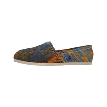 Load image into Gallery viewer, Marbled Abstract Orange Unisex Classic Canvas Slip-On (Model 1206)