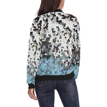 Load image into Gallery viewer, Moss Mosaic All Over Print Bomber Jacket for Women (Model H36)