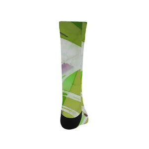 Abstract Circles Green Trouser Socks (For Men)