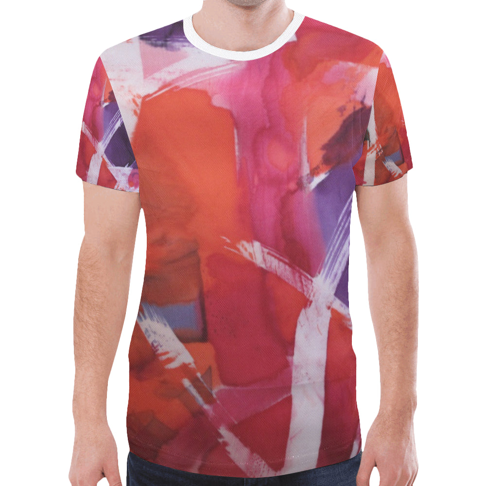 Swirls of Abstract New All Over Print T-shirt for Men (Model T45)