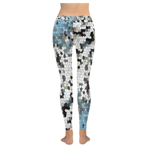 Mosaic Moss Low Rise Leggings (Invisible Stitch) (Model L05)