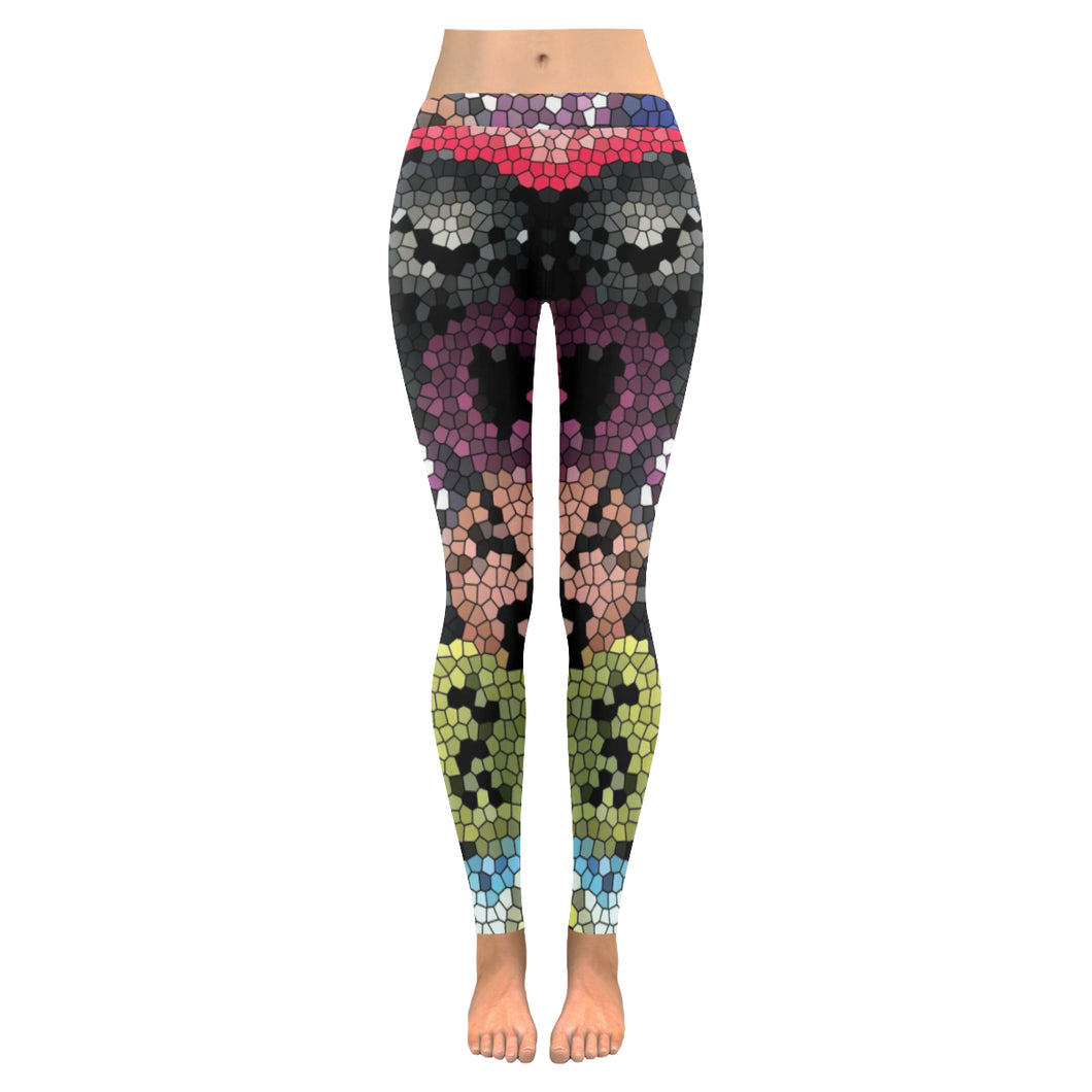 Dante's Inferno Mosaic Low Rise Leggings (Invisible Stitch) (Model L05)