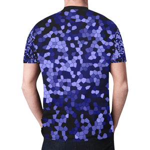 Holiday Paisley Periwinkle Mosaic New All Over Print T-shirt for Men (Model T45)