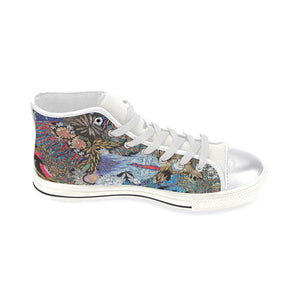 Pleasantly Paisley Women's Classic High Top Canvas Shoes (Model 017)