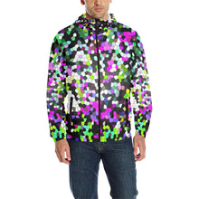 Load image into Gallery viewer, Holiday Paisley Purple Mosaic All Over Print Quilted Windbreaker for Men (Model H35)