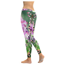 Load image into Gallery viewer, Fireweed Flower Mosaic Low Rise Leggings (Invisible Stitch) (Model L05)