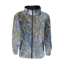 Load image into Gallery viewer, Marbled Abstract Negative All Over Print Quilted Windbreaker for Men (Model H35)