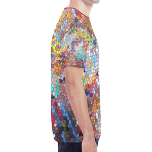 Graffiti Abstract Mosaic New All Over Print T-shirt for Men (Model T45)