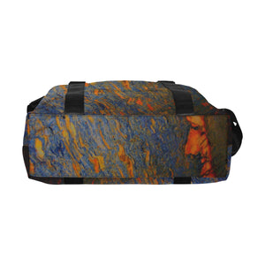 Marbled Abstract Orange Large Capacity Duffle Bag (Model 1715)