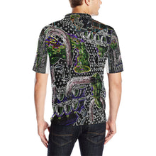 Load image into Gallery viewer, Complex Graffiti Glowing Men&#39;s All Over Print Polo Shirt (Model T55)