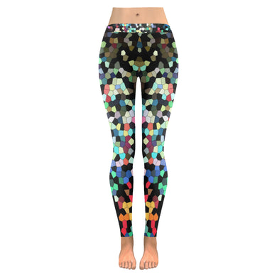 Holiday Paisley Mosaic Low Rise Leggings (Invisible Stitch) (Model L05)