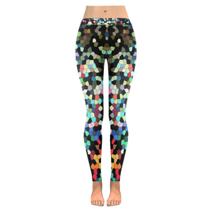 Holiday Paisley Mosaic Low Rise Leggings (Invisible Stitch) (Model L05)