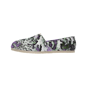 Moss Purple Unisex Classic Canvas Slip-On (Model 1206)