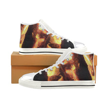 Load image into Gallery viewer, Sea of Flames Colored Pencil Women&#39;s Classic High Top Canvas Shoes (Model 017)