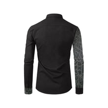 Load image into Gallery viewer, Crackle Black Men&#39;s All Over Print Casual Dress Shirt (Model T61)