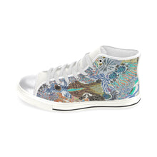 Load image into Gallery viewer, Pleasantly Paisley Negative Women&#39;s Classic High Top Canvas Shoes (Model 017)