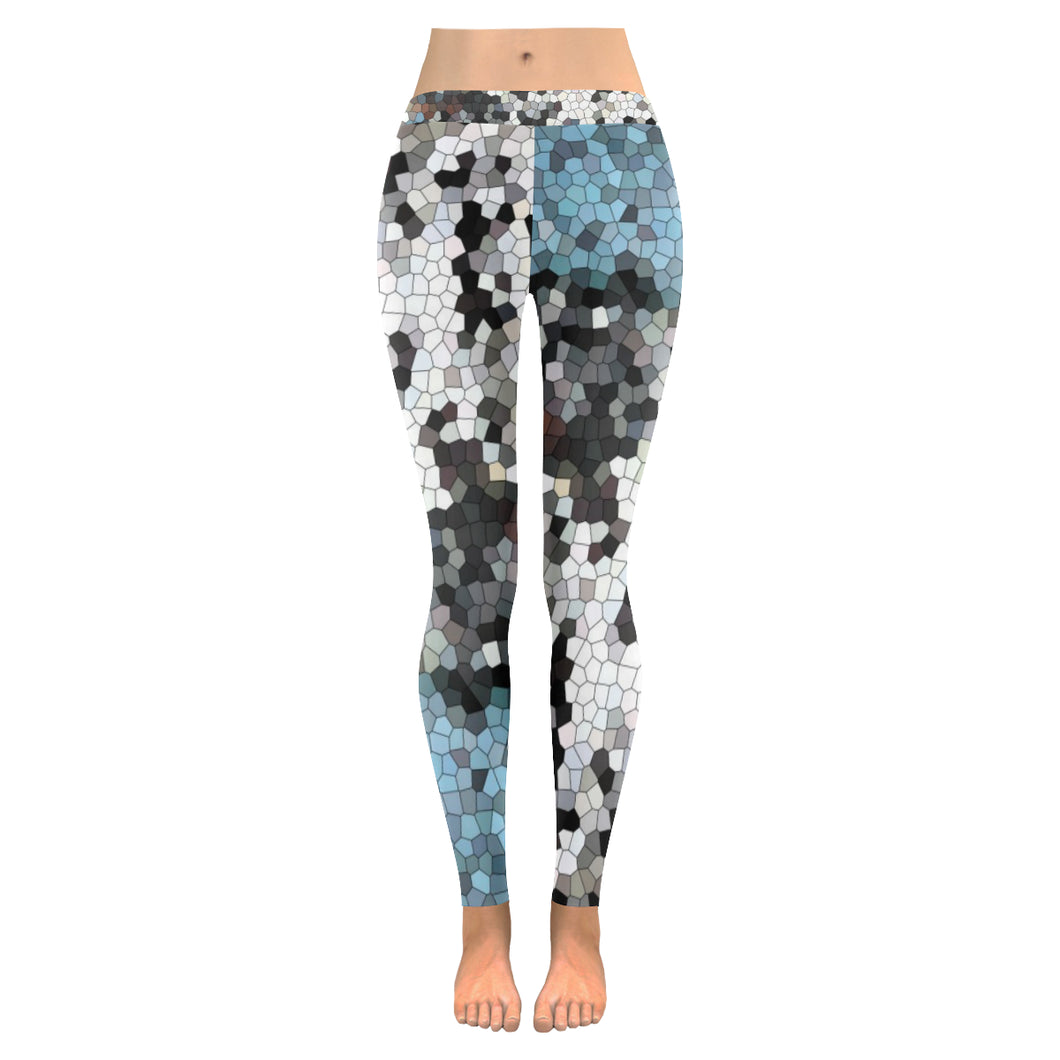 Mosaic Moss Low Rise Leggings (Invisible Stitch) (Model L05)