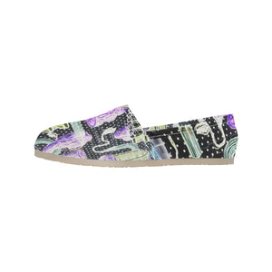 Complex Graffiti Negative Unisex Classic Canvas Slip-On (Model 1206)