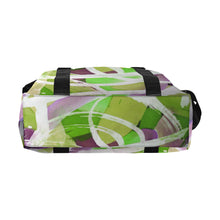 Load image into Gallery viewer, Abstract Circles Green Large Capacity Duffle Bag (Model 1715)