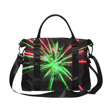 Load image into Gallery viewer, Fireworks Star Green Large Capacity Duffle Bag (Model 1715)