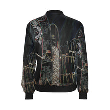 Load image into Gallery viewer, Surfboards Glowing All Over Print Bomber Jacket for Women (Model H36)