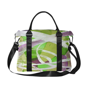 Abstract Circles Green Large Capacity Duffle Bag (Model 1715)