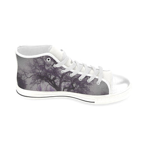 Spooky Tree Purple Men’s Classic High Top Canvas Shoes (Model 017)