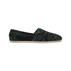 Fireworks Burst Glowing Unisex Classic Canvas Slip-On (Model 1206)