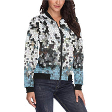 Load image into Gallery viewer, Moss Mosaic All Over Print Bomber Jacket for Women (Model H36)