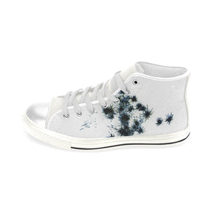 Fireworks Flowers Negative Men’s Classic High Top Canvas Shoes (Model 017)