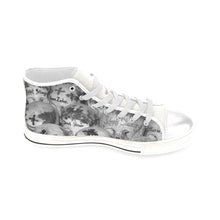 Load image into Gallery viewer, Painted Skulls Black and White Men’s Classic High Top Canvas Shoes (Model 017)