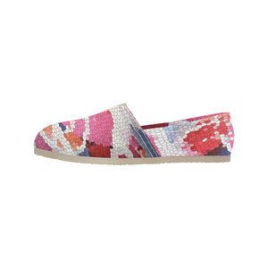 Abstract Circles Mosaic Unisex Classic Canvas Slip-On (Model 1206)