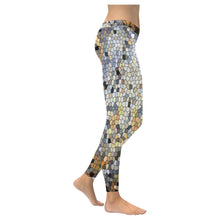 Load image into Gallery viewer, Marbled Abstract Mosaic Low Rise Leggings (Invisible Stitch) (Model L05)