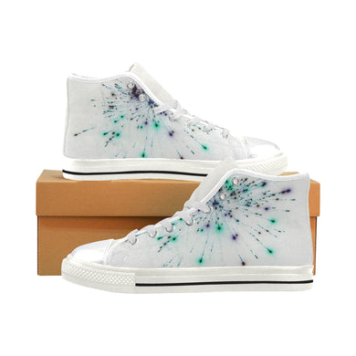 Fireworks Spray Negative Men’s Classic High Top Canvas Shoes (Model 017)