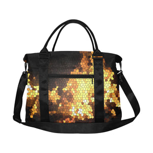 Feathery Flames Mosaic Large Capacity Duffle Bag (Model 1715)