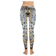 Load image into Gallery viewer, Marbled Abstract Mosaic Low Rise Leggings (Invisible Stitch) (Model L05)