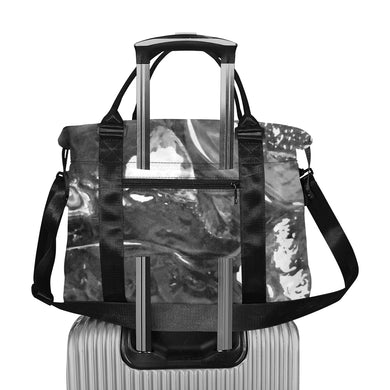 Iced Black and White Large Capacity Duffle Bag (Model 1715)