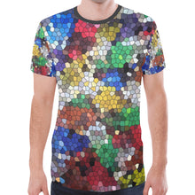 Load image into Gallery viewer, Oil Paints Mosaic New All Over Print T-shirt for Men (Model T45)