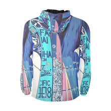 Load image into Gallery viewer, Surfboards Blue All Over Print Quilted Windbreaker for Men (Model H35)