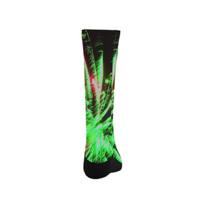 Fireworks Star Green Trouser Socks (For Men)